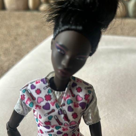 2021 Barbie Doll Michiko - Heart Dress and Silver Boots Articulating Body - Picture 6 of 6